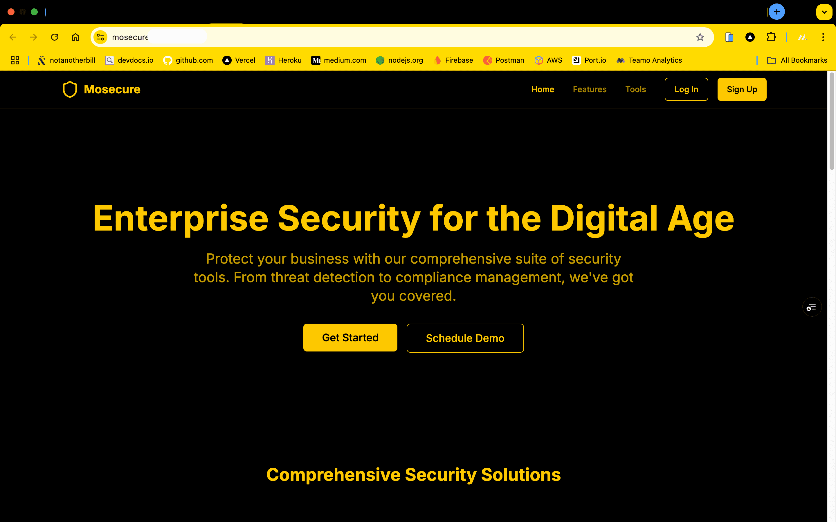 Cyber Security Solutions WebApp